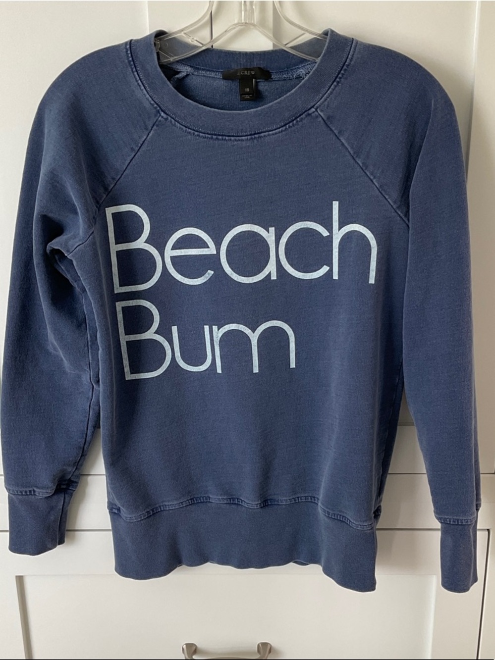 J. Crew Faded Blue 'Beach Bum' Crewneck Sweatshirt